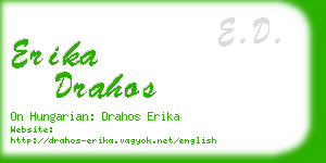 erika drahos business card